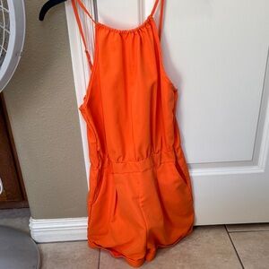 SHEIN Vibrant Orange Kids Romper